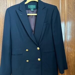 Lauren Ralph Lauren Double-breasted Blazer with Gold Accents